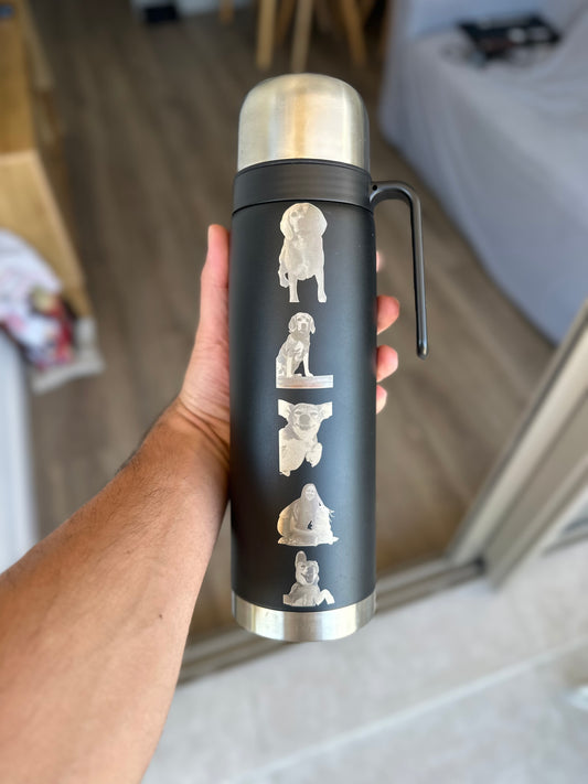 Termo Acero Inoxidable Doble Pared NEGRO