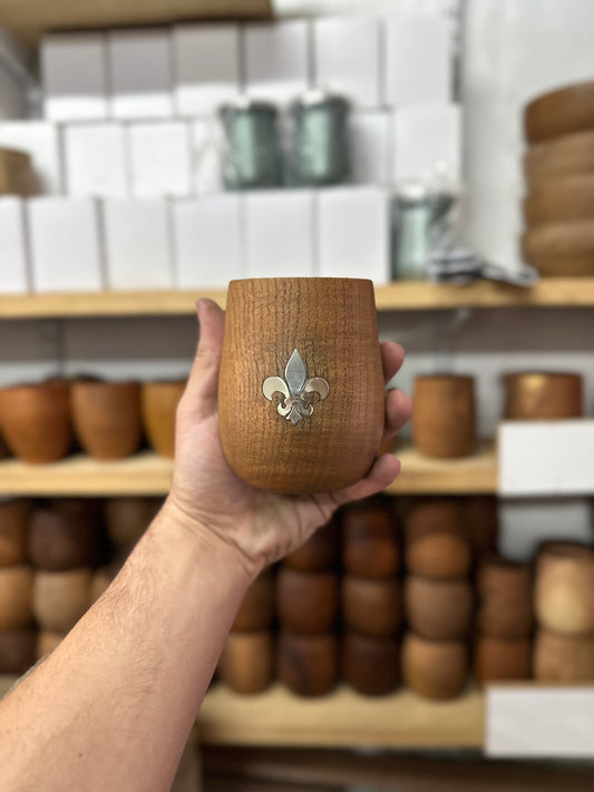 Mate Vasito con Flor de Lis