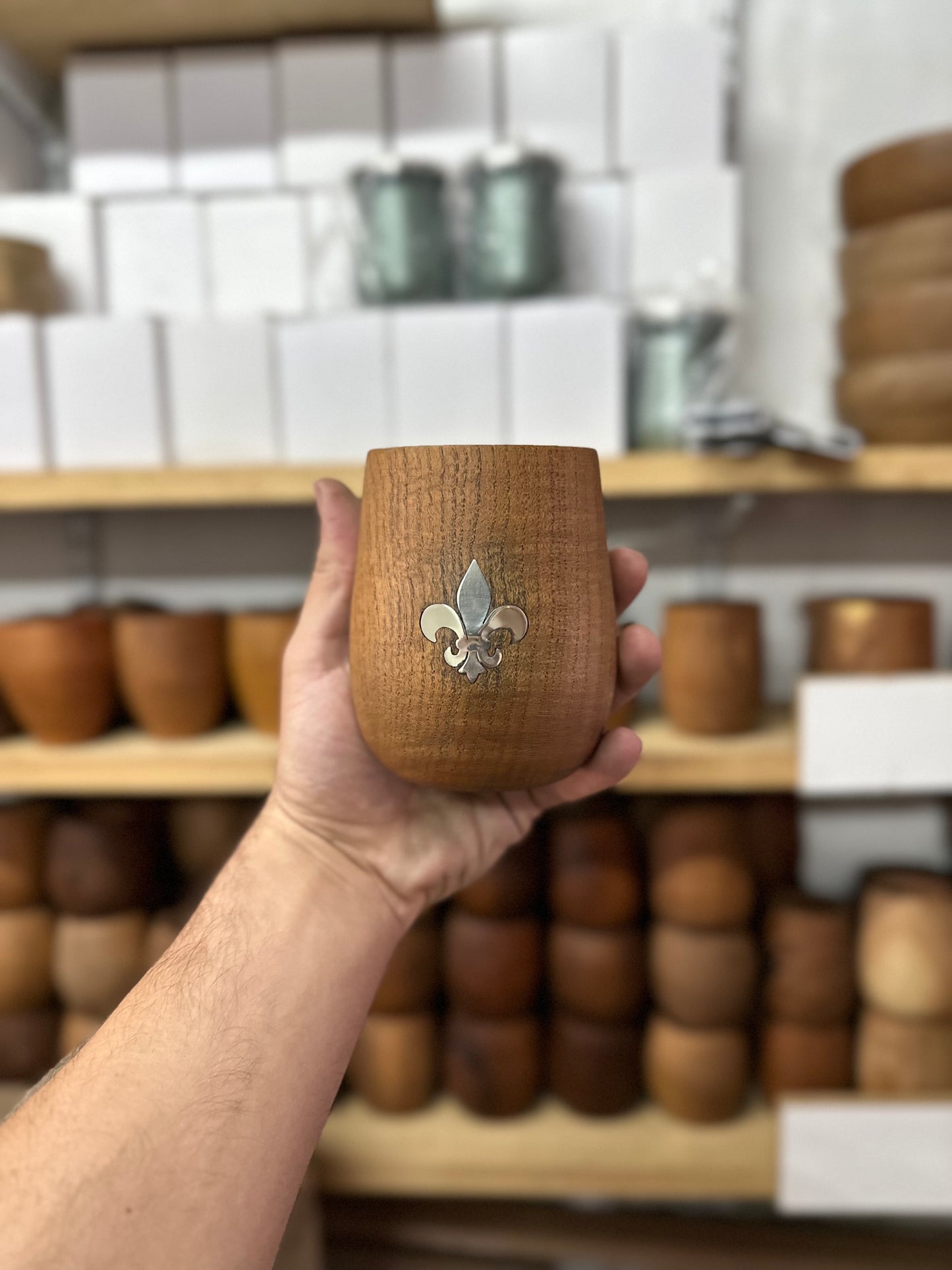 Mate Vasito con Flor de Lis