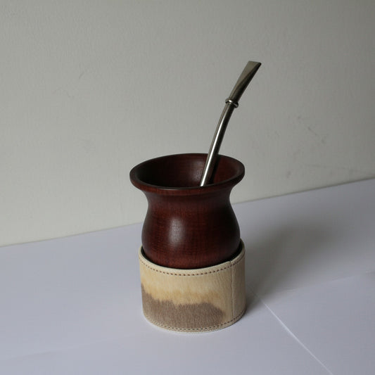 KIT Camionero en Algarrobo Negro + Posa Mates + Bombillon de Alpaca