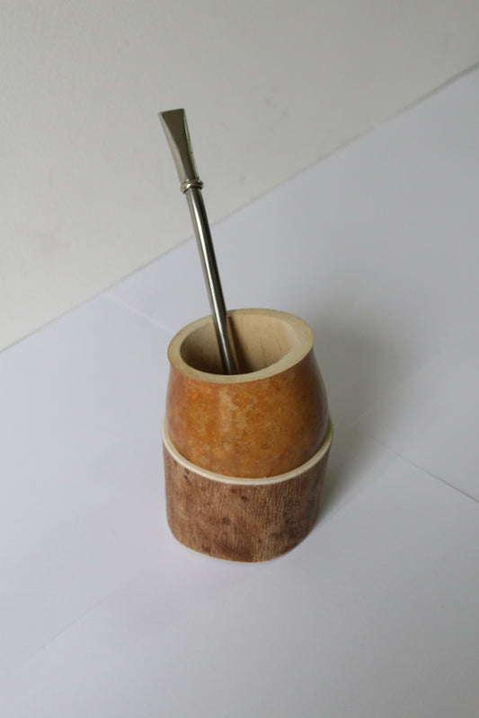 KIT 15 - Torpedo de Calabaza + Bombilla de Alpaca + Posa Mates