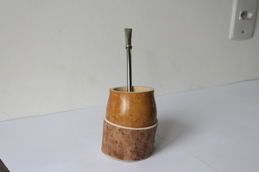 KIT Torpedo de Calabaza + Bombilla de Alpaca + Posa Mates