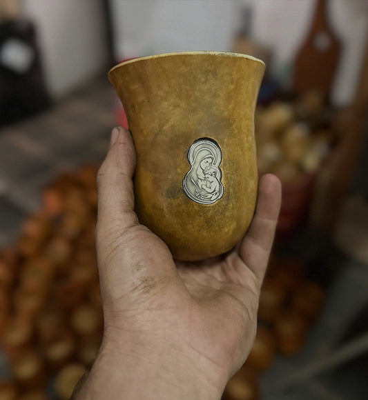 Camionero de Calabaza con Virgen Maria Incrustada