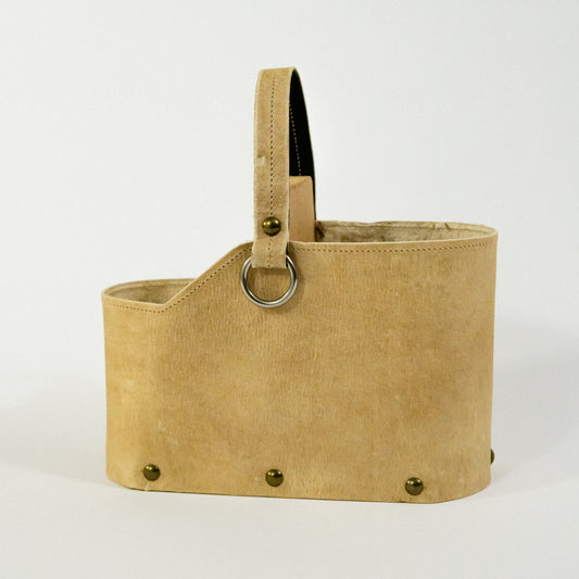 Matera Cuero Crudo Cocida Asa de Cuero