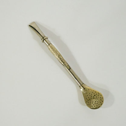 Bombillon de Alpaca con Aplique de Girasol