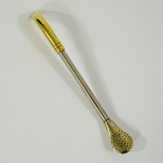 Bombillon de Alpaca Pico de Loro  con Chupete de Bronce