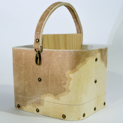 Matera Canasta de Cuero Crudo con Separador