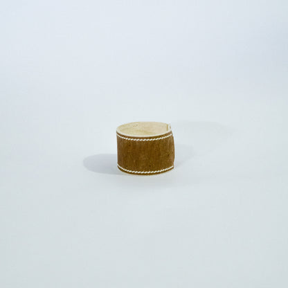 Posa Mate de Cuero Crudo con Doble Costura