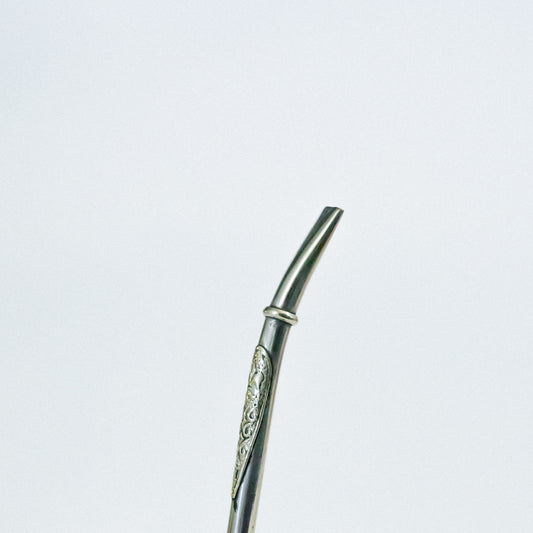 Bombillon de Alpaca con Aplique de Flor de Lis