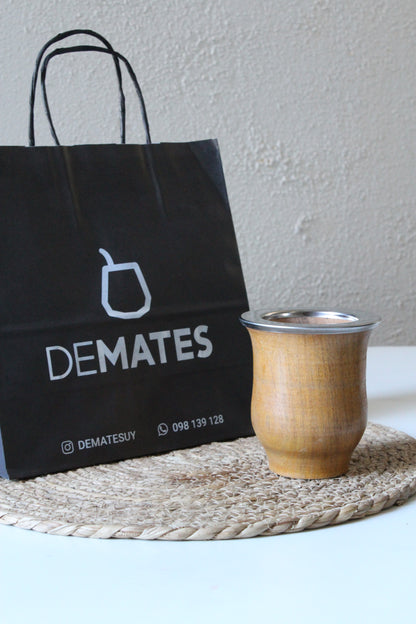 Mate camionero de Algarrobo con boquilla de Acero Inox.