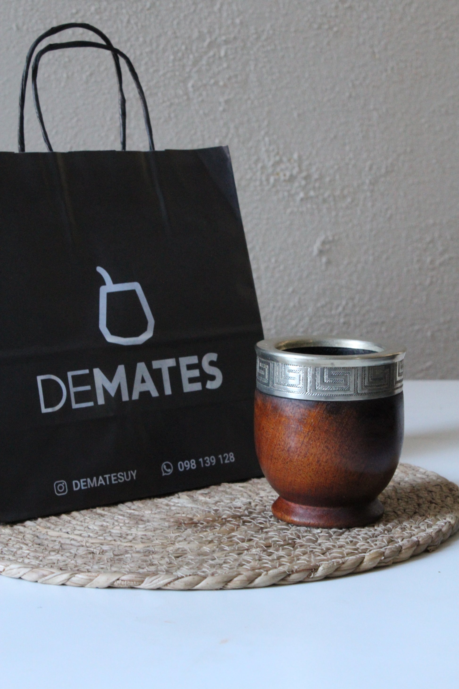 Mate Imperial de Algarrobo con Fleje de Alpaca