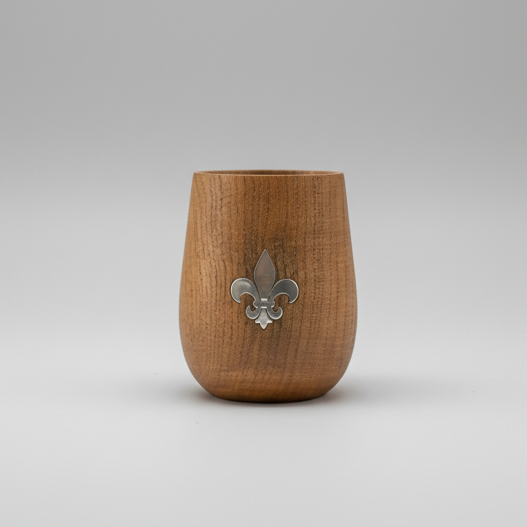 Mate Vasito con Flor de Lis