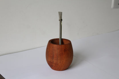 KIT 13- Huevito de Algarrobo + Bombilla de Alpaca