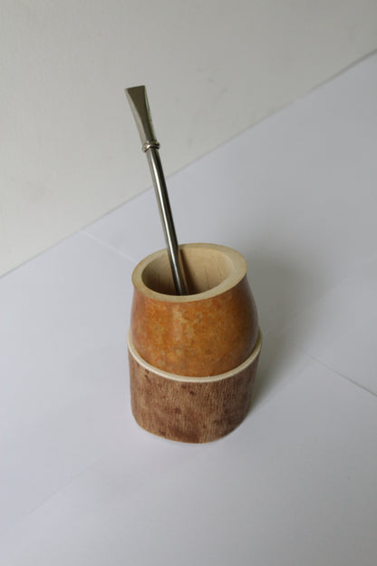 KIT 15 - Torpedo de Calabaza + Bombilla de Alpaca + Posa Mates