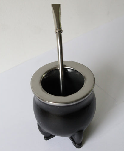 Mate Camionero de Cerámica PREMIUM Forrado en Cuero