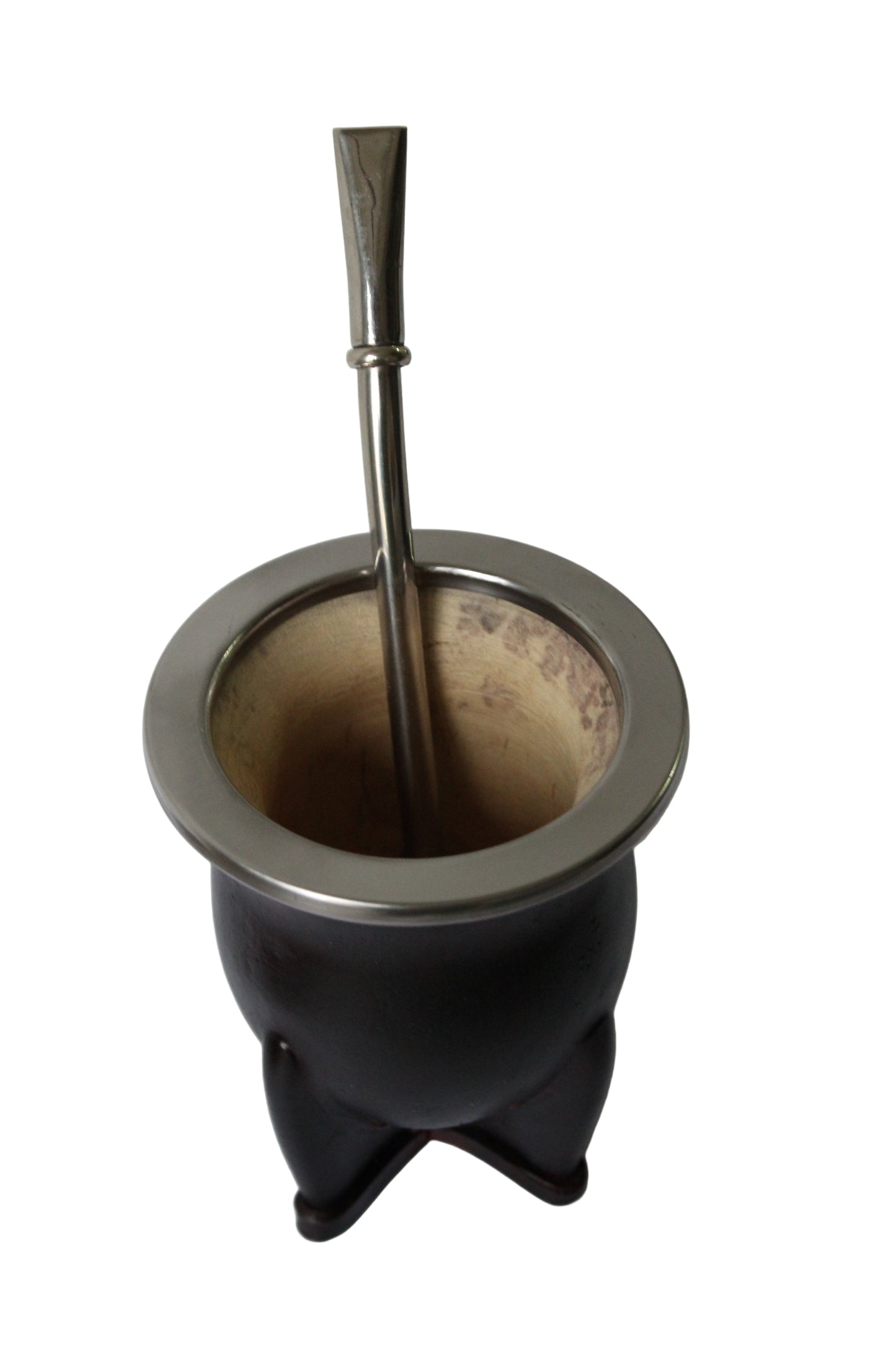 KIT 9 - Camionero de Calabaza Forrado en Cuero PREMIUM + Bombilla de Alpaca