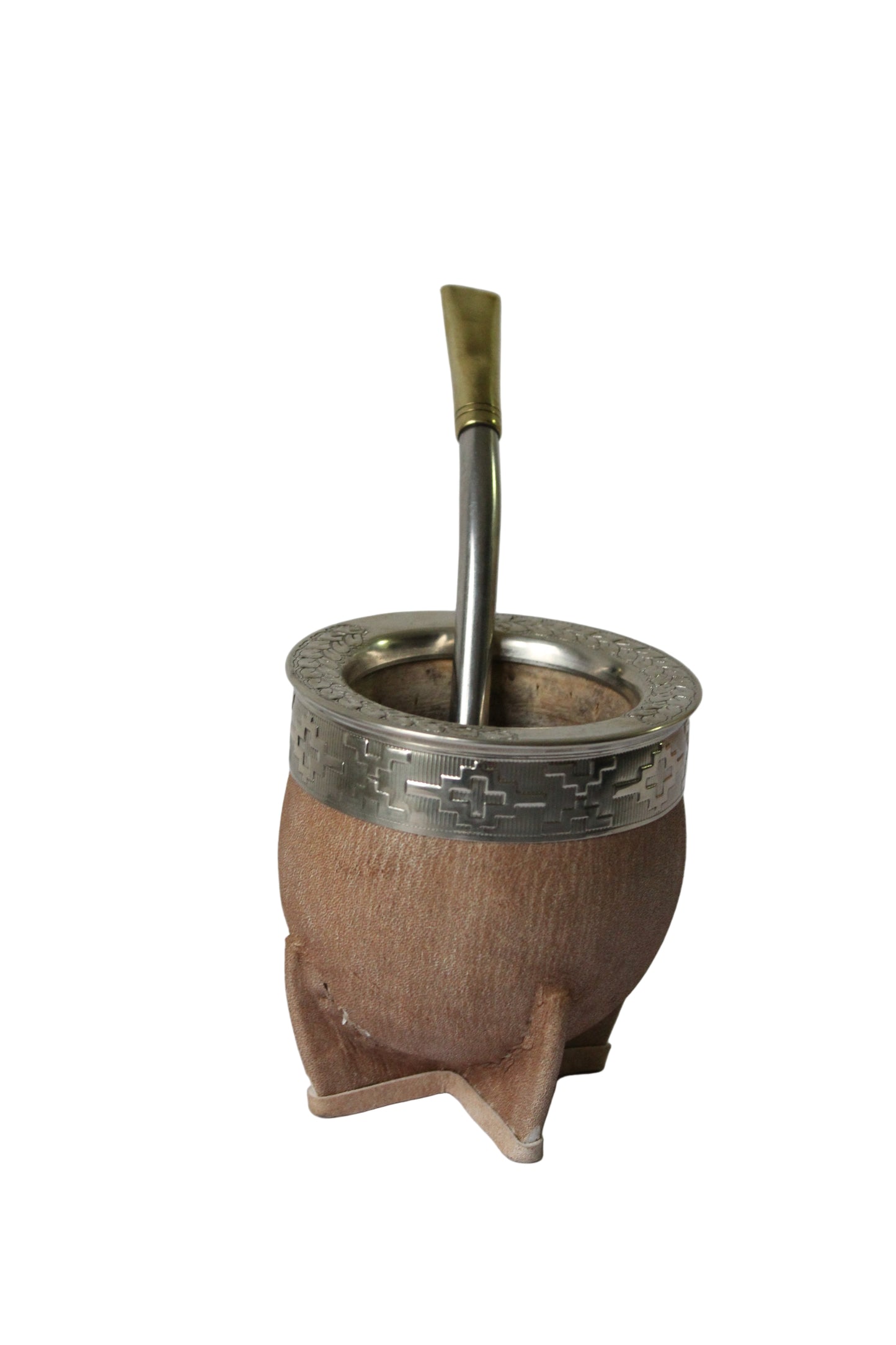 KIT 5 - Imperial de Cuero Crudo + Bombillon de Alpaca y Bronce