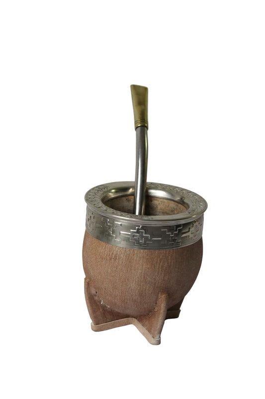 KIT 5 - Imperial de Cuero Crudo + Bombillon de Alpaca y Bronce