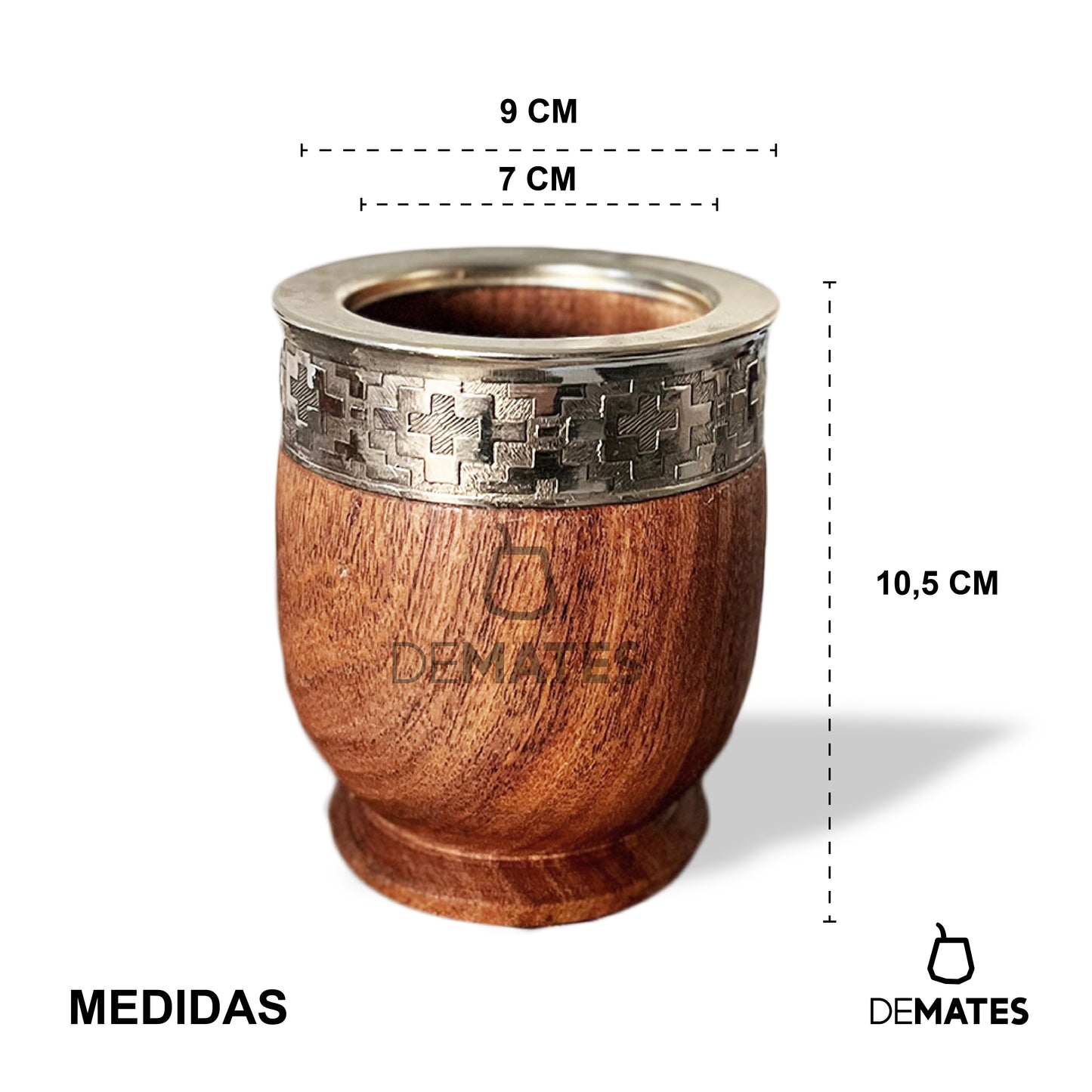 Mate Imperial de Algarrobo con Fleje de Alpaca