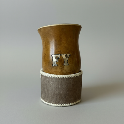 CALABAZA PREMIUM CON DOS INICIALES EN ALPACA. EDICION LIMITADA