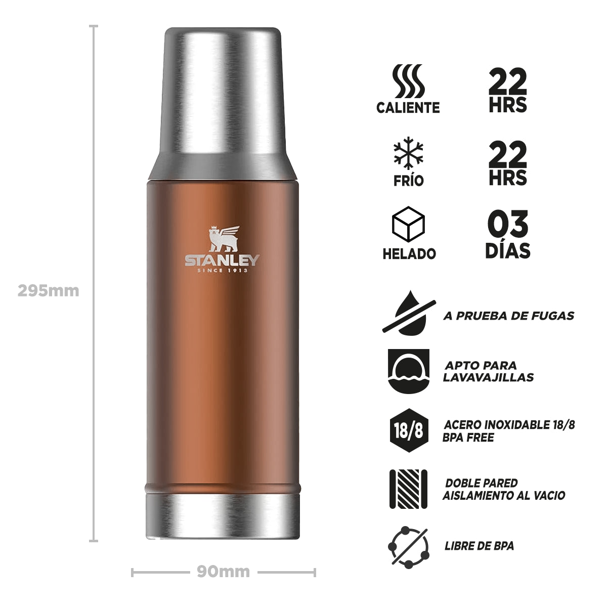 Termo Stanley Mate System Classic 800ml (MAPLE)