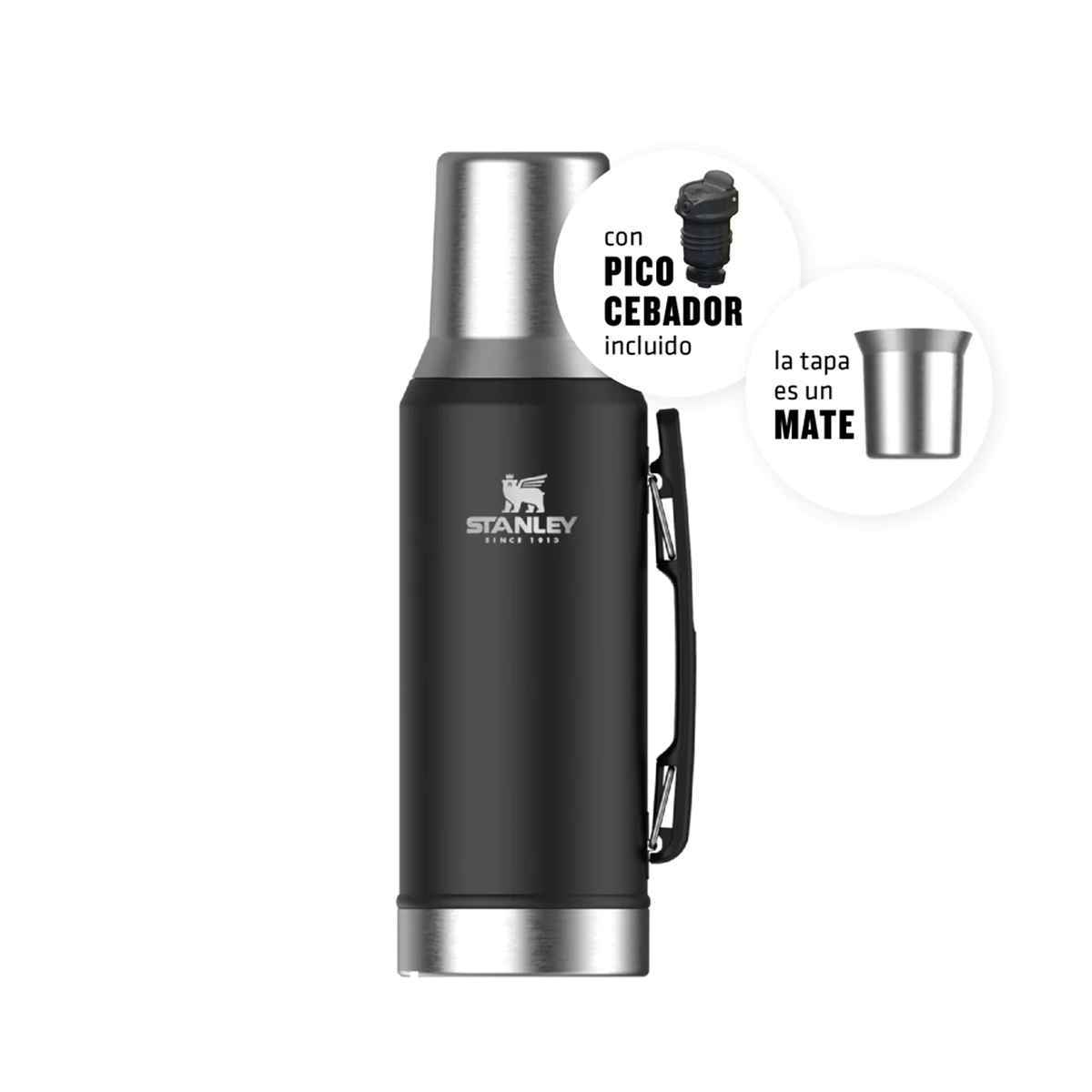 Termo Stanley Mate System Classic 800ml (NEGRO)