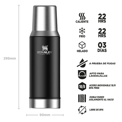 Termo Stanley Mate System Classic 800ml (NEGRO)