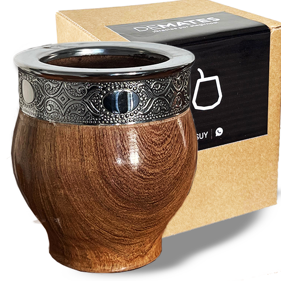 Mate Imperial de Algarrobo con boquilla de Acero Inoxidable