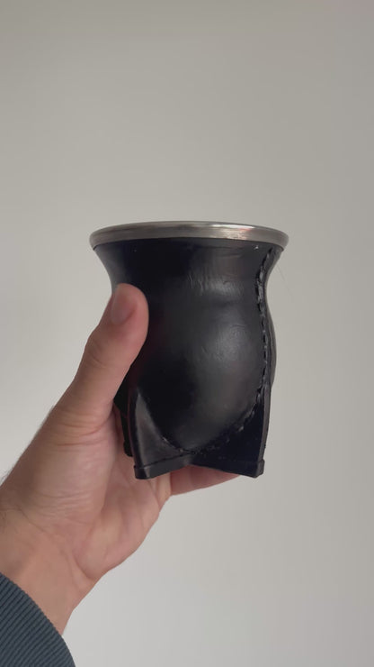 Mate Camionero de Calabaza  PREMIUM Forrado en Cuero