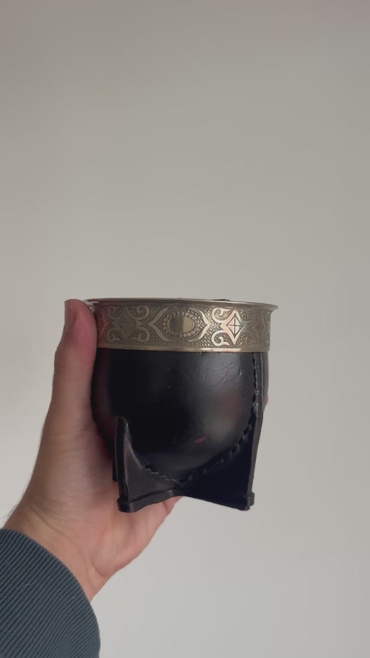 Mate Imperial de Calabaza Forrado en Cuero
