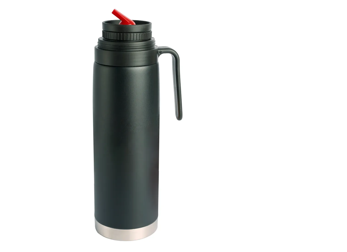 Termo Acero Inoxidable Doble Pared NEGRO 1L